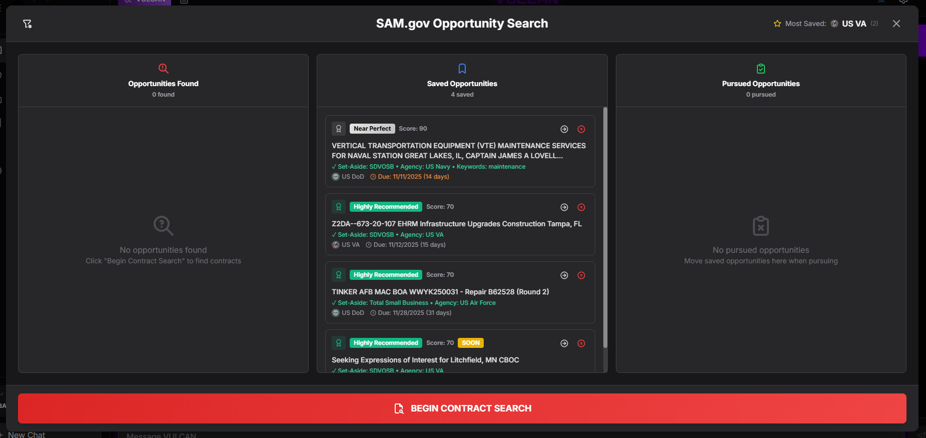 SAM.gov Tracker Interface